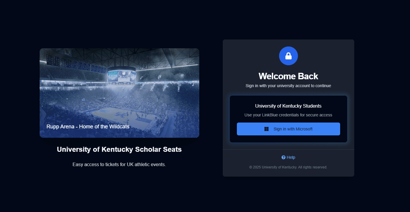 Login with LinkBlue